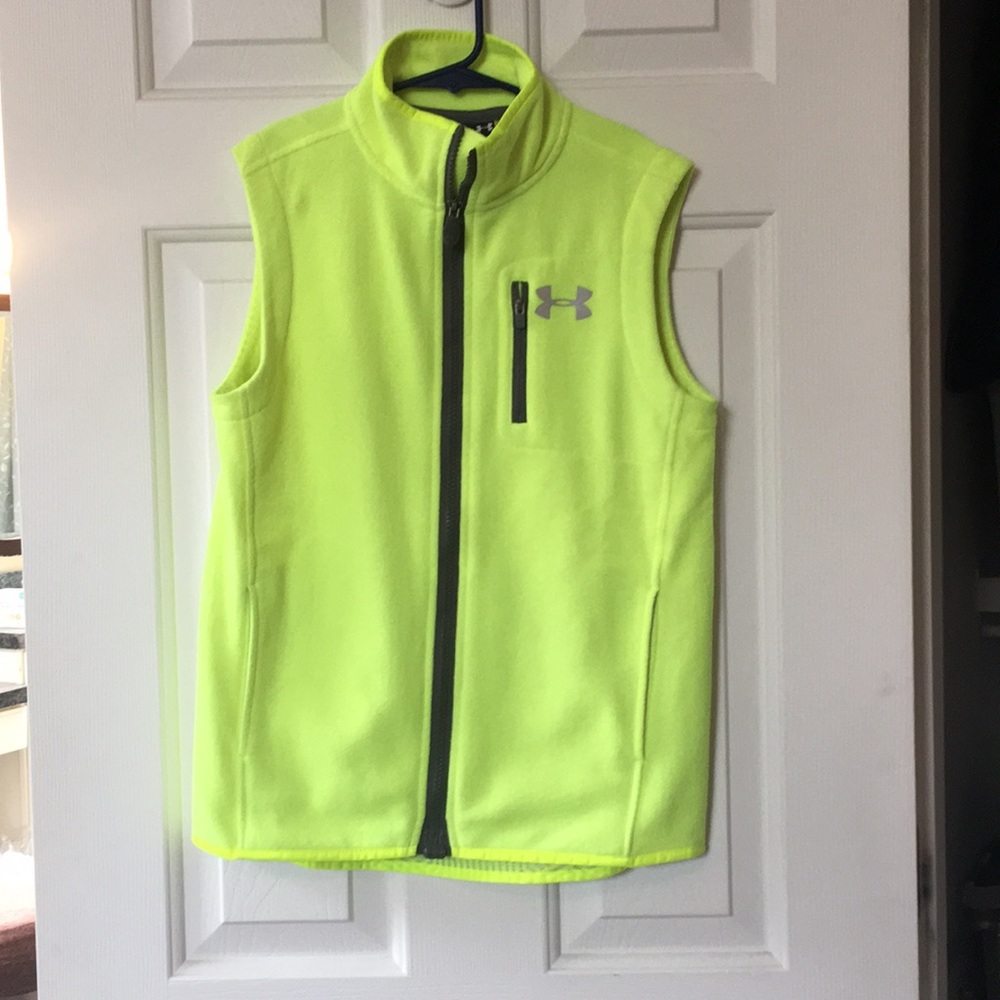 Under Armour bright yellow fleece vest